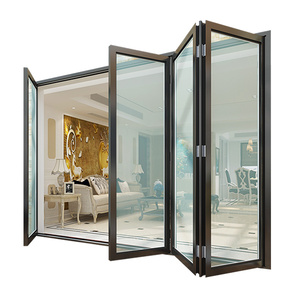 NFRC Factory Hot Sale Bifold Doors Aluminium Folding Patio Bi-fold Aluminum Door