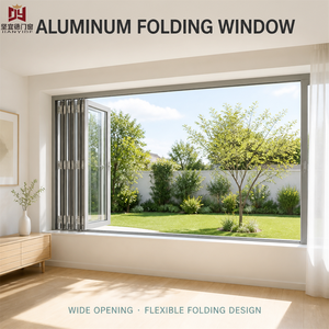 Aluminum Horizontal Folding Glass Window For Indoor Patio Residential Projects