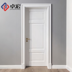 Modern White Minimalist Frameless Aluminum Wood Interior Door