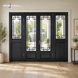 Aluminum Double Casement Antique Glass Doors