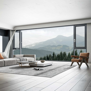 Thermal Break Casement Aluminum Windows With 27A Double Glazed Glass Awning For Houses Energy Efficient