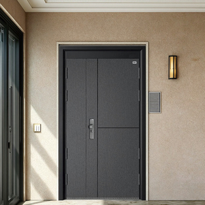 Anti-Theft Minimalist Aluminum Entrance Doors with Finished Surface
