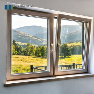 Modern Wood Aluminum Window Casement Fireproof Anti-Theft Double Glazed Insulated Glass CSA Certified