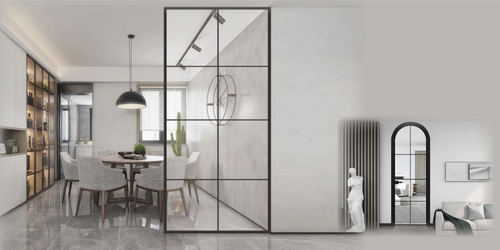 Bright interior with large BrioWindow glazing