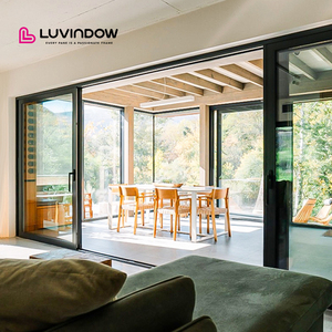 Thermal Break Aluminum Lift and Slide Door Triple Glazed Low E Glass Heavy Duty for Villa Balcony and Patio