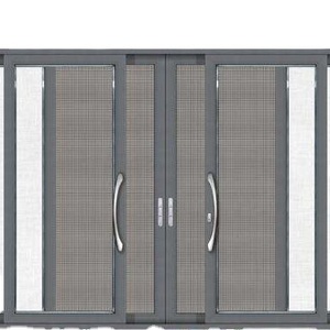 Aluminium Alloy Anti-mosquito Design Tempered Glass Sliding Door Balcony Door Exterior Door with Mosquito Net