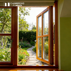 Custom Made Solid Modern Wood Casement Window