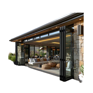 Thermal Break Exterior Bi Folding Door Aluminum Patio Bifold Doors