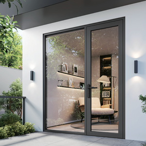Australian Standard AS2047 Certificated Luxury Swing Door Thermal Break Double Glazed Tempered Glass Casement Aluminum Doors