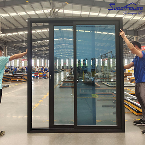 2/3/4 Panel Hurricane Proof Folding Sliding Glass Door With Black Aluminum Frame Impact Resistant For Garage