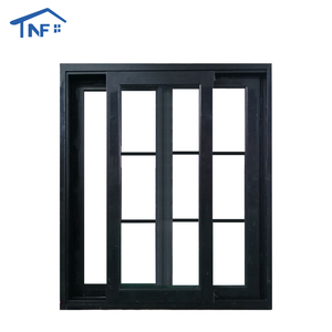 Custom NFRC AS2047 Thermal Break Aluminum Waterproof Double Tempered Low-e Glass French Sliding Windows