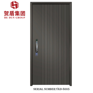 Cast Aluminum Entry Exterior Doors Minimalist Vertical Pattern