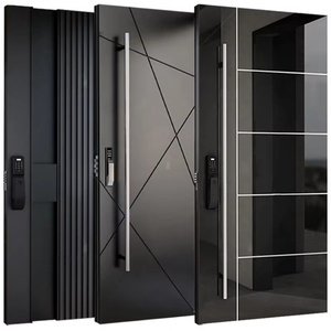 Alucasa Modern Design New Style Entrance Pivot Front Aluminum Door Luxury Villa Modern Glass Door for Houses