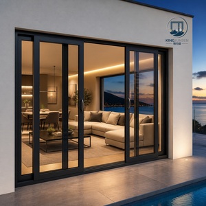 Customized Aluminum Double Tempered Glass Sliding Door AS2047