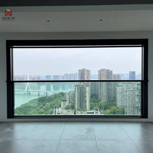 Electric Lifting Window | Motorized Vertical Sliding Window with Remote Control for Villa & Commercial Building