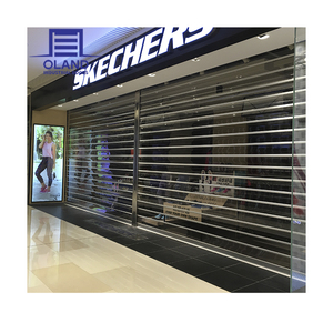 Commercial Aluminum Transparent Polycarbonate Rolling Shutter Door for Airport Shops & Storefronts UV Resistant, Impact-Proof