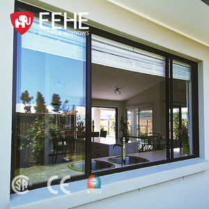Mobile Home Simple Aluminum Double Glazed Sliding Window Mirror Glass Triple Track Screen