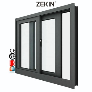 Customized Aluminum Sliding Windows Energy Efficient NFRC AS2047 Tempered Glass Hurricane Certification