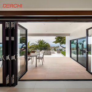 Hurricane Aluminum Accordion Doors Impact Aluminium Bifold Glass Doors