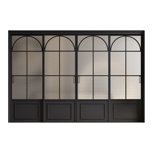Entry Hurricane Impact French Exterior Thermal Break Aluminum Alloy Patio Doors