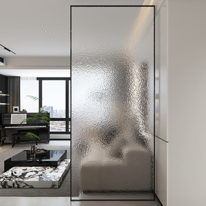 Waterproof Narrow Frame Aluminum Bath Screen Half-Partition Shower Room Wet Dry Separation Glass Door