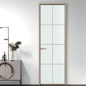 Minimalist Full Aluminum Bathroom Glass Door