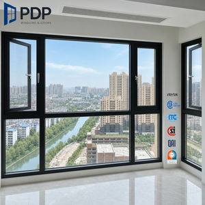 CE Certified Aluminum Alloy Outward Opening Casement Swing Window Double Glazed Soundproof Thermal Break Anti-Theft Energy Star