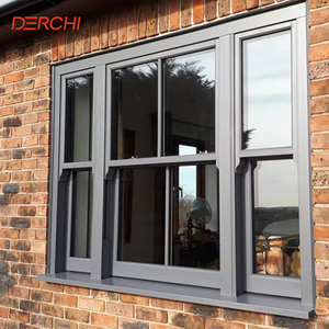 American Style Aluminum Alloy Single Hanging Vertical Sliding Window