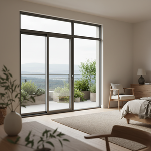 REGWEN RG100.8 Large Sliding Glass Door-Aluminum Alloy Modern Design Sound Insulation Finished Surface for Buildings Malls
