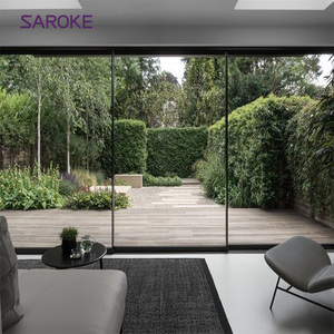 Big Height Ultra-narrow Triple-panel Low Profile Aluminum Slim Sliding Doors